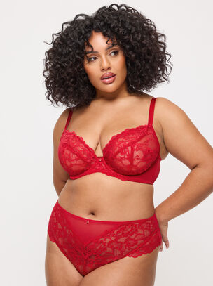 Sexy Lace Fuller Bust Non Padded Plunge Bra