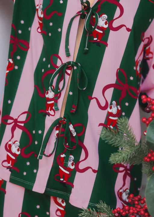 Urban Threads Santa Stripe Pyjama Set image number 3.0