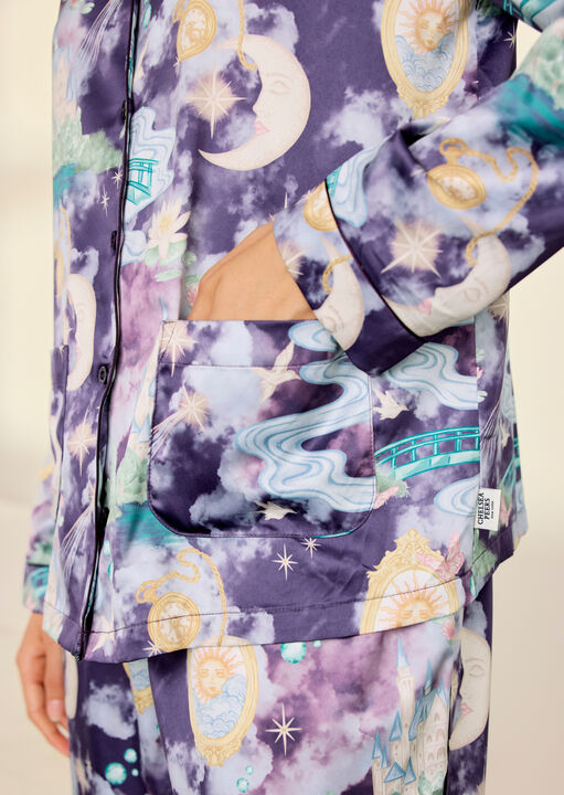 Chelsea Peers Fairytale Cotton Revere Long Sleeve Pyjama Set image number 4.0