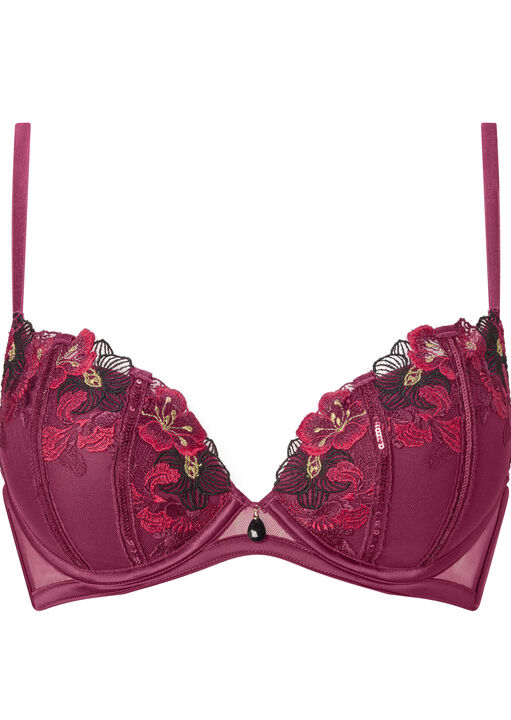 Shimmering Padded Plunge Bra image number 5.0