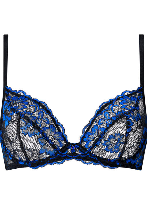 Sexy Lace Non Padded Plunge Bra image number 4.0