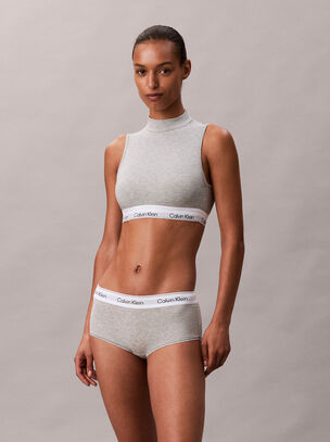 Icon Cotton Modal Boyshort - Light Grey