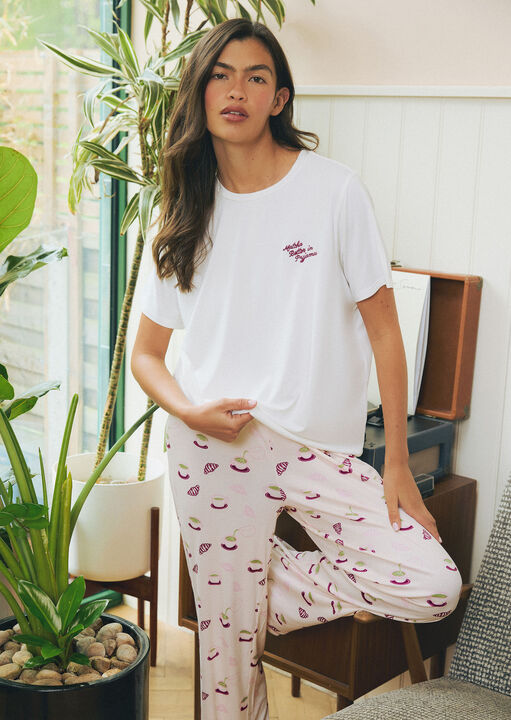 Urban Threads Matcha Short Sleeve Pyjama Set image number 0.0