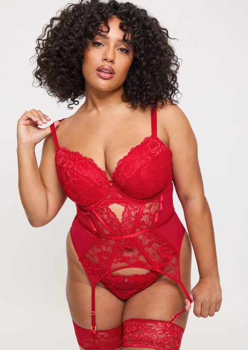 Sexy Lace Padded Basque image number 2.0