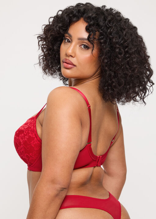 Sexy Lace Padded Plunge Bra image number 5.0