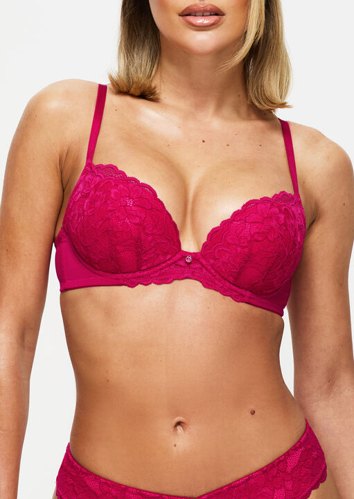 Sexy Lace Padded Plunge Bra image number 1.0