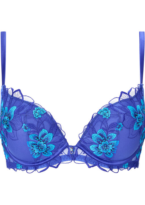 Neon Moon Embroidered Padded Plunge Bra image number 5.0