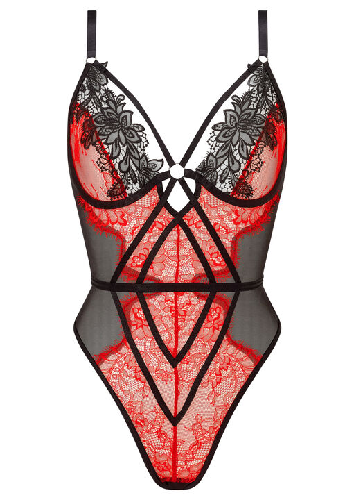 Lovers Secret Lace Crotchless Lingerie Body image number 5.0