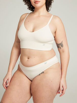 The Tencel Seamless Bralette - White