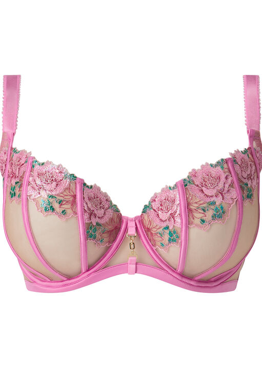 Caged Rose Non Padded Fuller Bust Balcony Bra image number 4.0