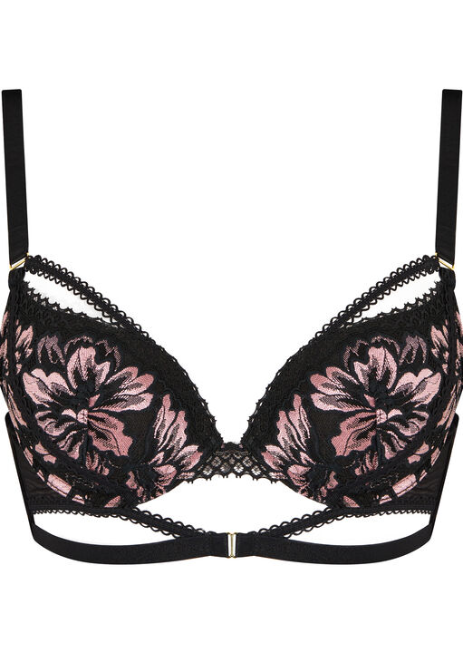 Yours Truly Lace Padded Plunge Bra image number 9.0