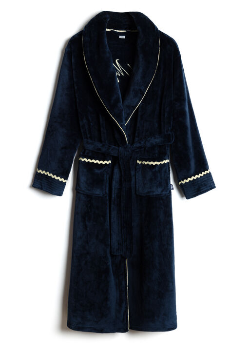 Chelsea Peers Good Night Cotton Embroidered Robe image number 5.0
