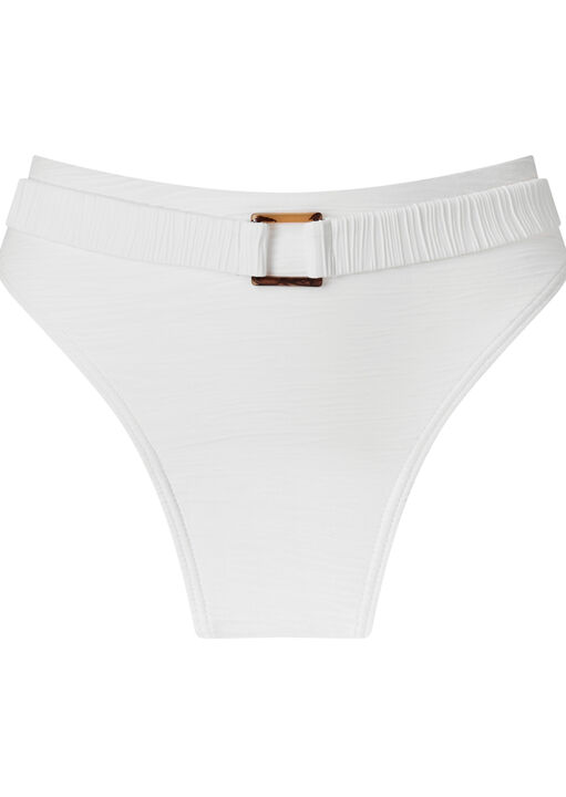 Crinkle Texture High Waist Bikini Bottoms image number 4.0