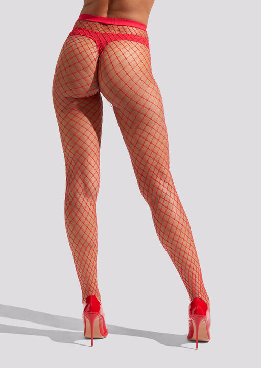 Fishnet Semi-Sheer High Waisted Tights image number 1.0