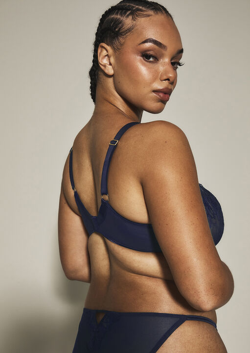 Knickerbox Raven Embroidered Non Padded Balcony Bra image number 5.0