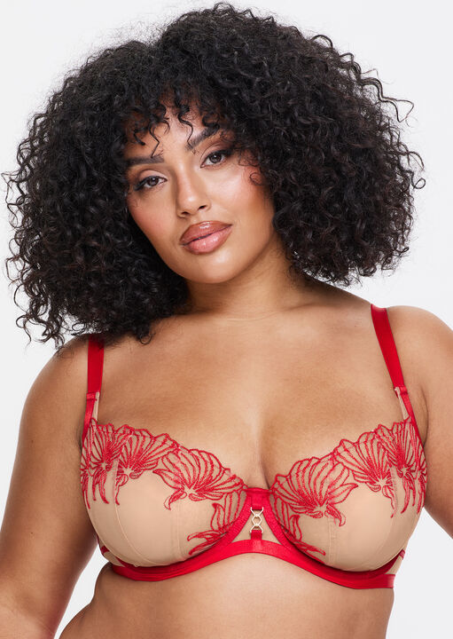 Incensing Non Padded Fuller Bust Balcony Bra image number 1.0