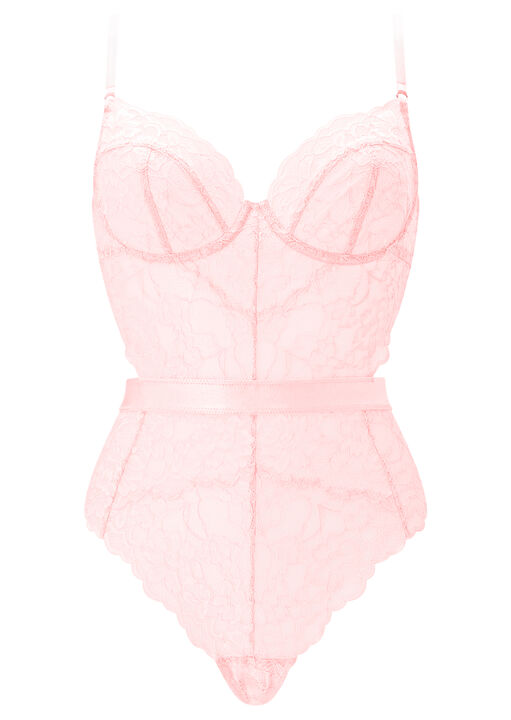 Ann Summers Pink Hold Me Tight Lace Lingerie Body, Pale X L - Image 3