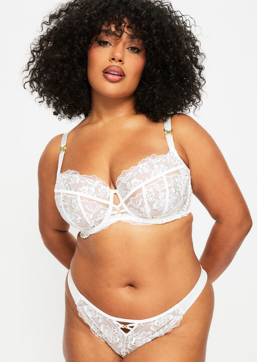 Ann Summers Ivory Endless Attraction Non Padded Fuller Bust Plunge Bra, 32F