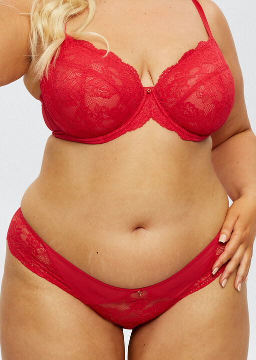 Ann Summers Red Sexy Lace Fuller Bust Non Padded Plunge Bra, 40G