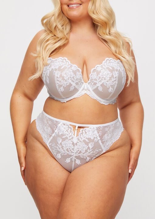 Ann Summers White The Icon Fuller Bust Padded Plunge Bra, 36G