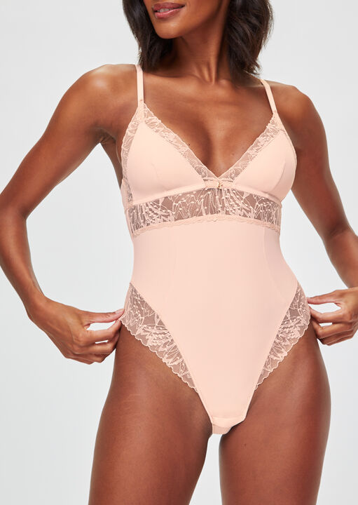 Knickerbox Pale Pink Louisa Ribbed Triangle Body, 16