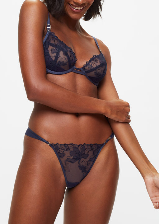 Knickerbox Navy Marilyn Non Pad Plunge Bra, 38D