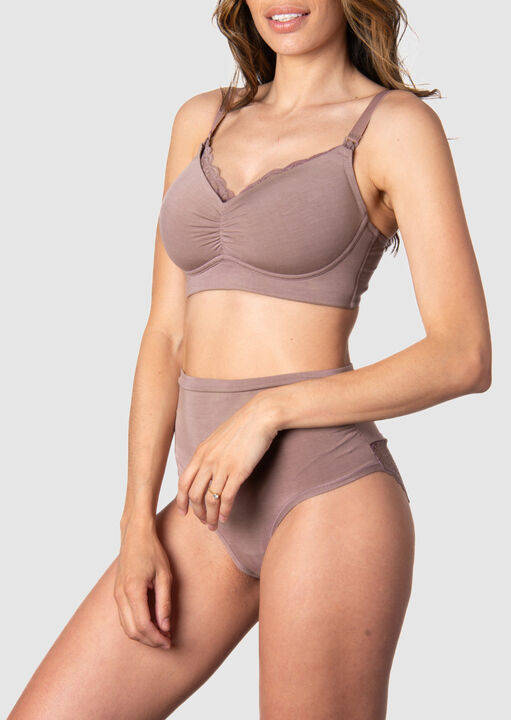 Hotmilk Brown Serenity Bamboo Nursing Bra, 36D-Dd