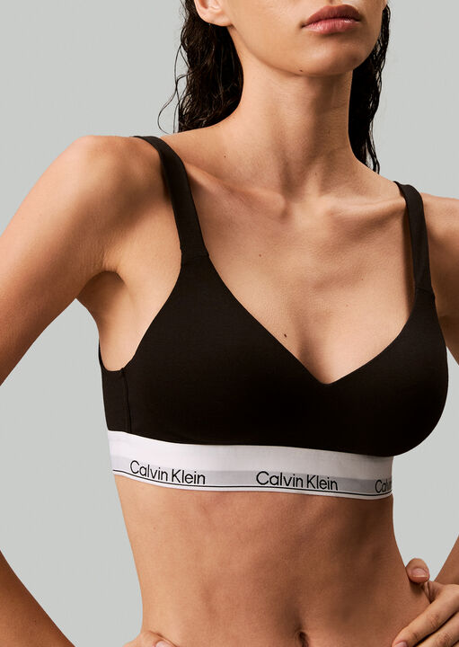 Calvin Klein Black Modern Cotton Lift Bralette, Xs