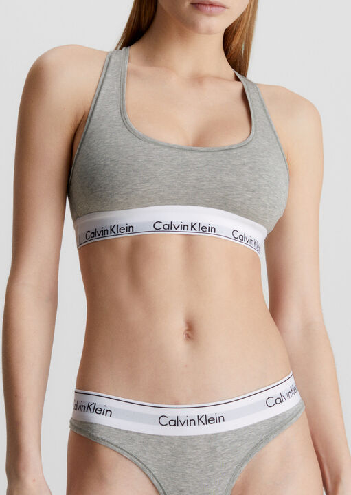 Calvin Klein Grey Modern Lightly Lined Bralette, Xs