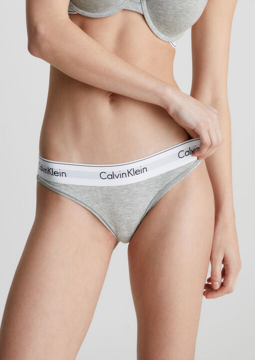 Calvin Klein Grey Modern Cotton Bikini Briefs, Xl