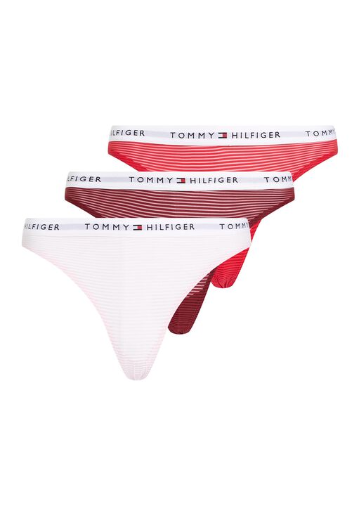Tommy Hilfiger Multi Essential Mesh 3 Pack Thong, Extra Small