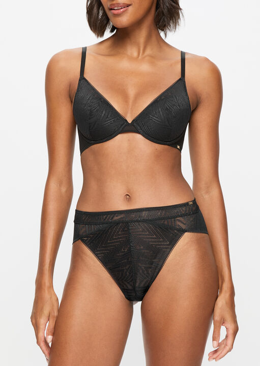 Knickerbox Black Tessa Padded Plunge Bra, 36Dd