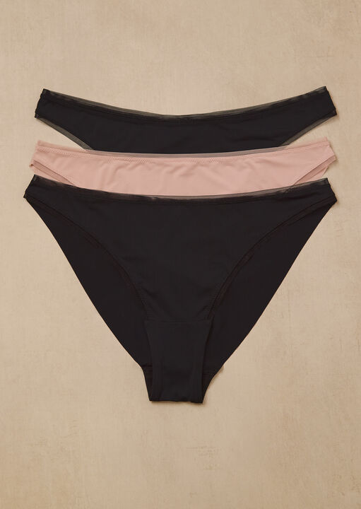 Knickerbox Black 3 Pack Micro High Leg Brief, 18