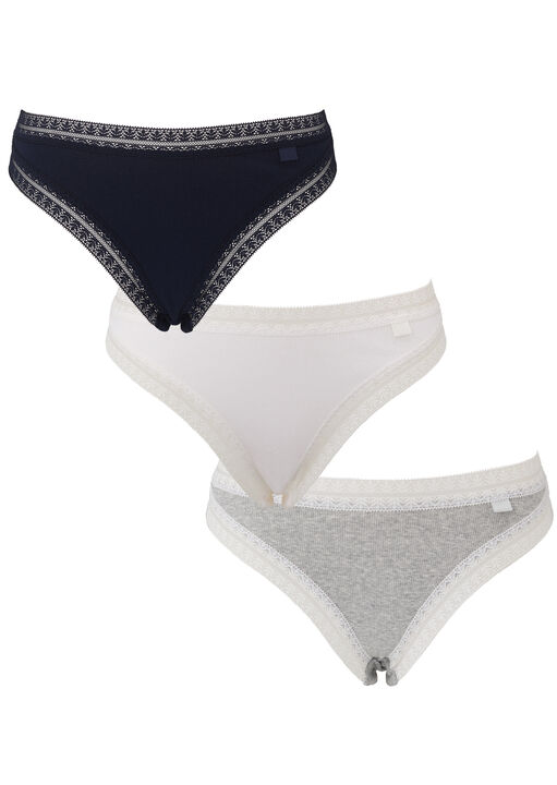 Knickerbox Navy 3 Pack Cotton High Leg Brief, 8