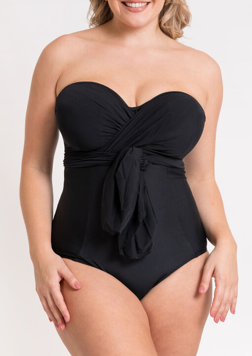 Curvy Kate Wrapsody Bandeau Strapless Multiway Swimsuit Black / 32E - Image 6