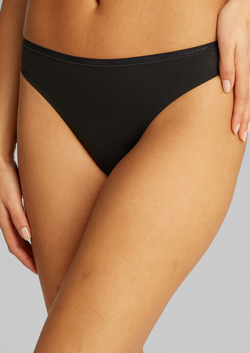 Calvin Klein Black Perfectly Fit Thong, Xs