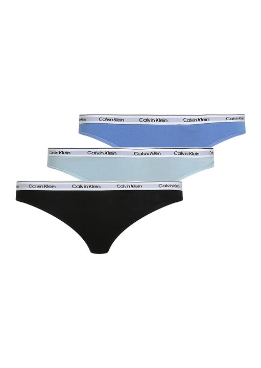 Calvin Klein Multi Modern Logo Thong 3 Pack, Xl