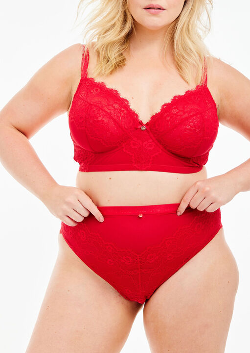 Oola Red Lace Logo Hw Brief Size 18-20