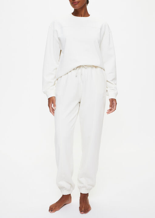 Knickerbox White Jessica Cotton Sweat Joggers, 16