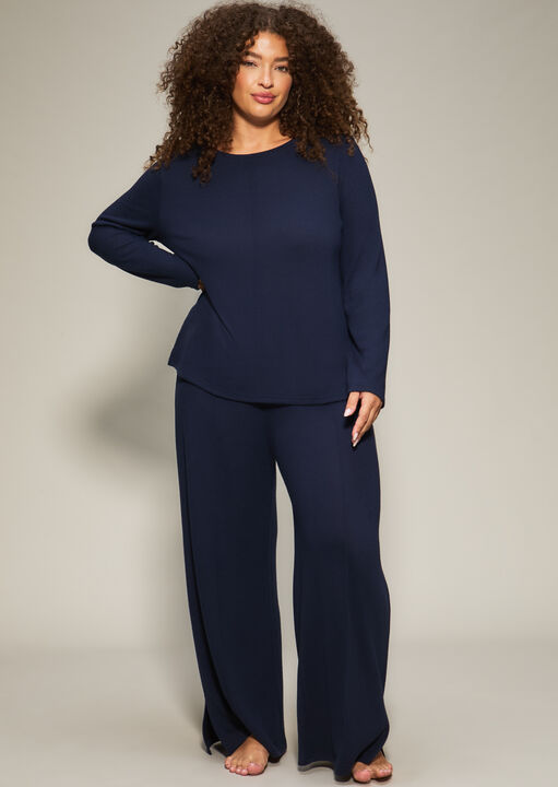 Knickerbox Navy Marie Wide Leg Trousers, 10
