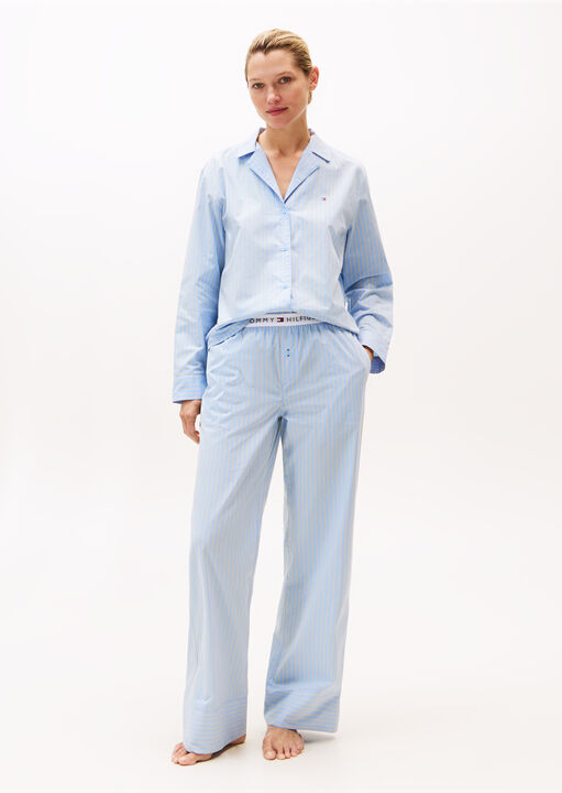 Tommy Hilfiger Blue Heritage Poplin Stripe Shirt, M
