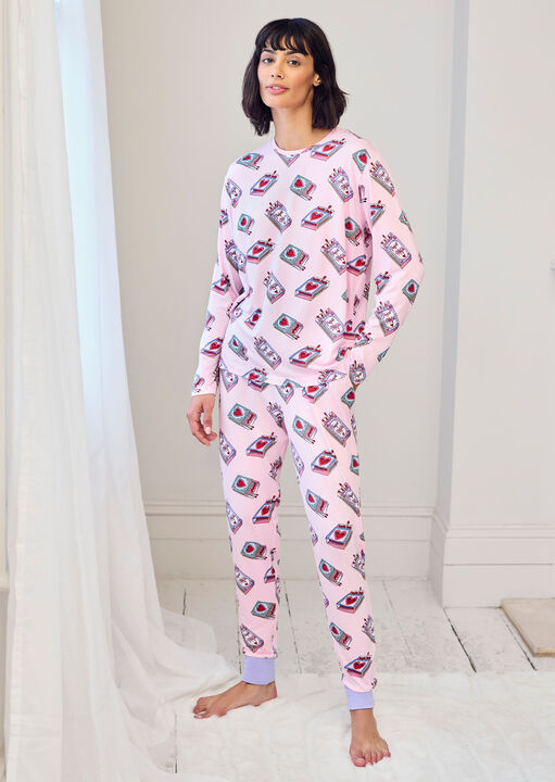 Chelsea Peers Pink Perfect Match Poly Long Sleeve Set, 18