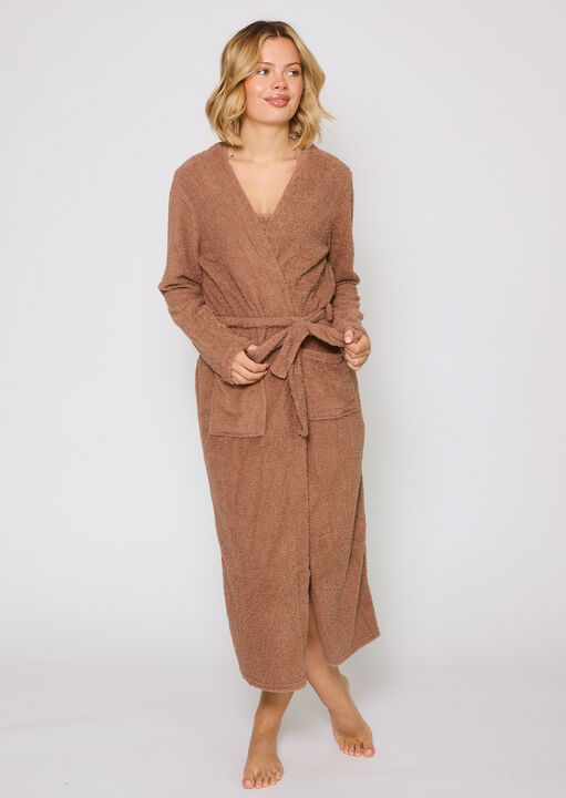Loungeable Brown Soft Fuzzy Cardigan, L