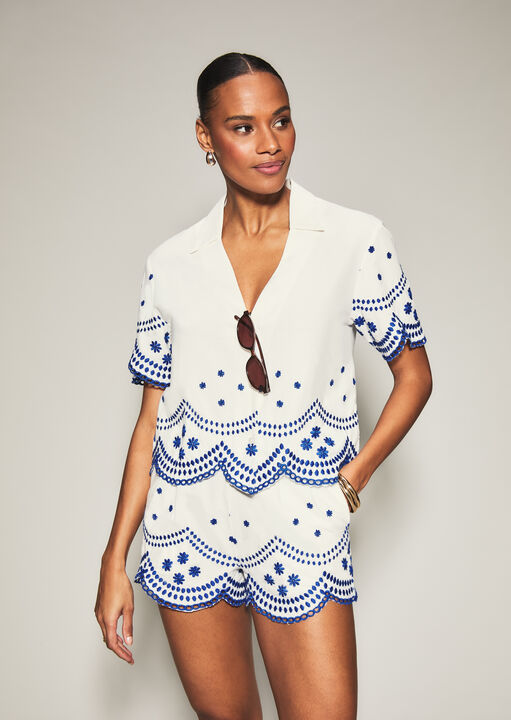 Knickerbox White Broderie Shirt, 18